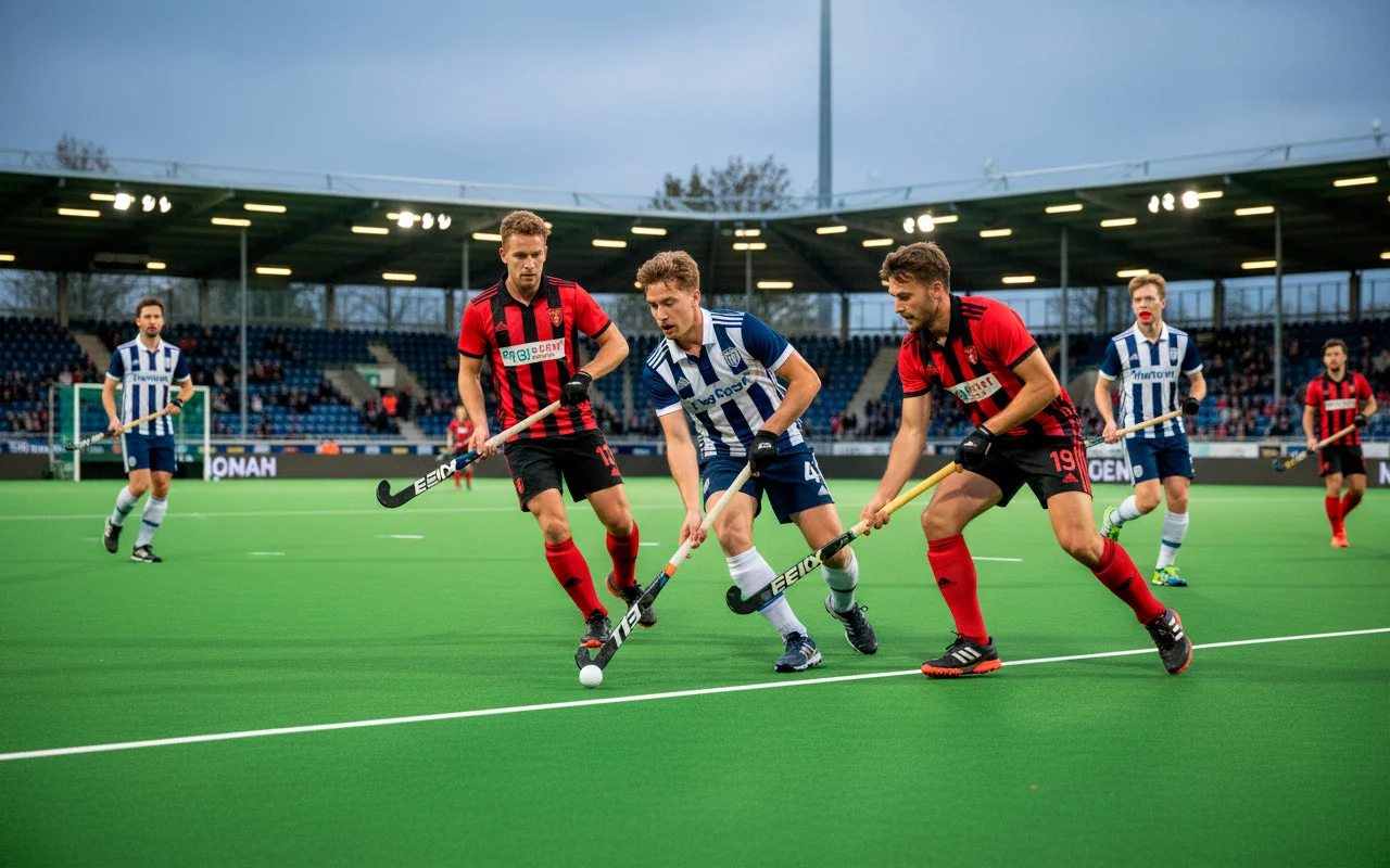 Nederlandse hockeyclub die een Europese wedstrijd speelt