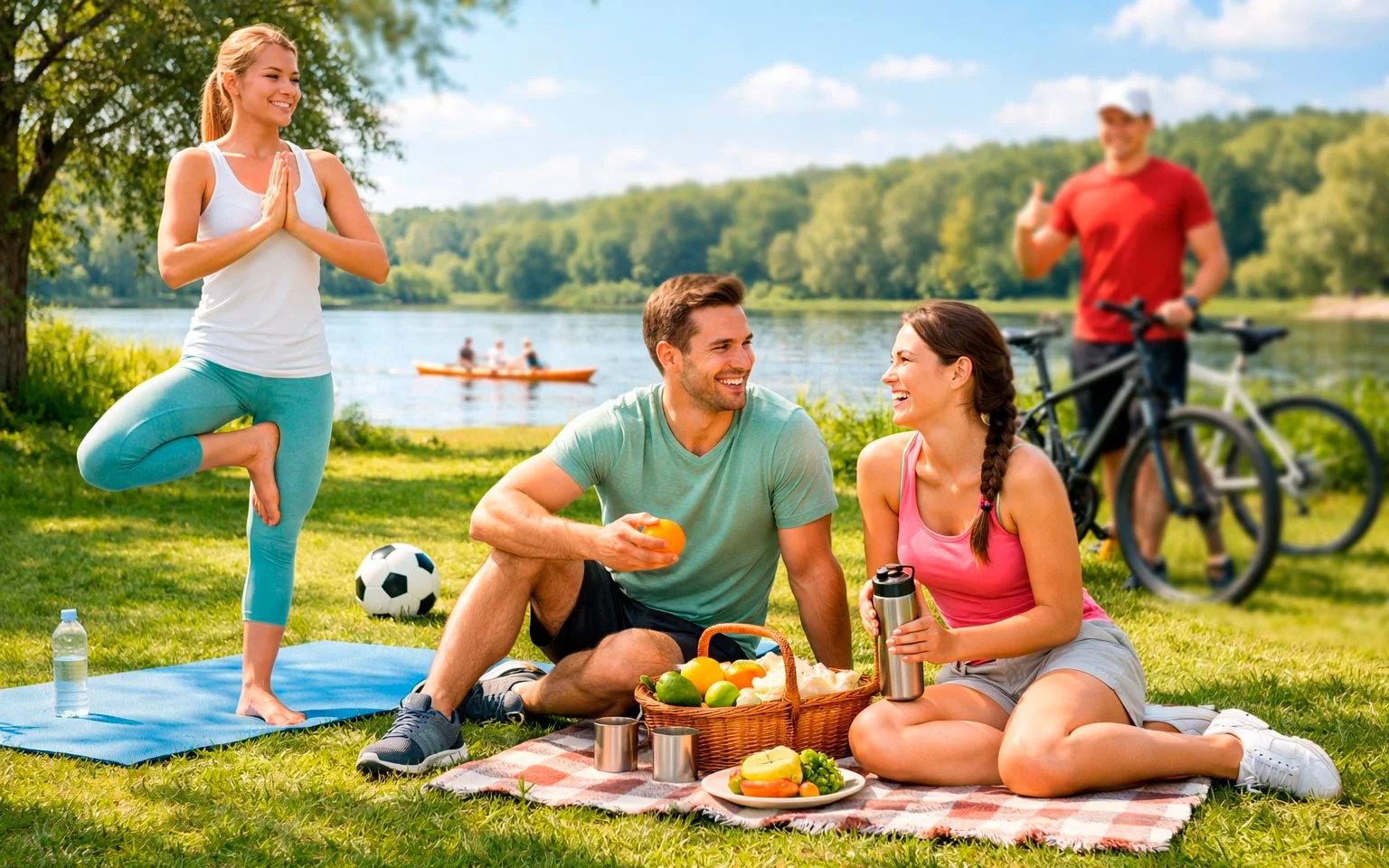 Gebalanceerde levensstijl met sport als entertainment