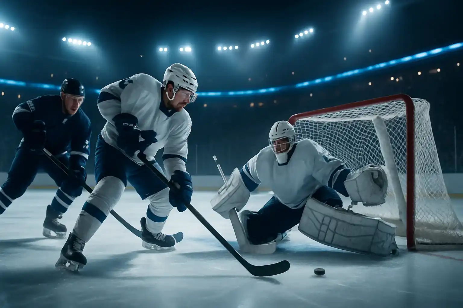 NHL ijshockeywedstrijd in arena met live wedden mogelijkheden