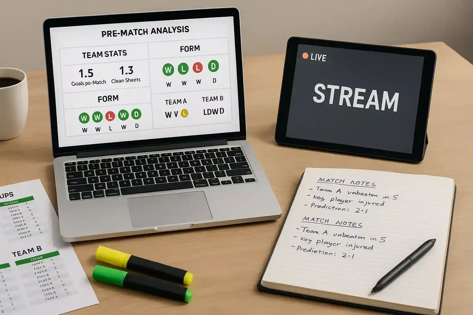 Voorbereiding en analyse voor succesvol live wedden