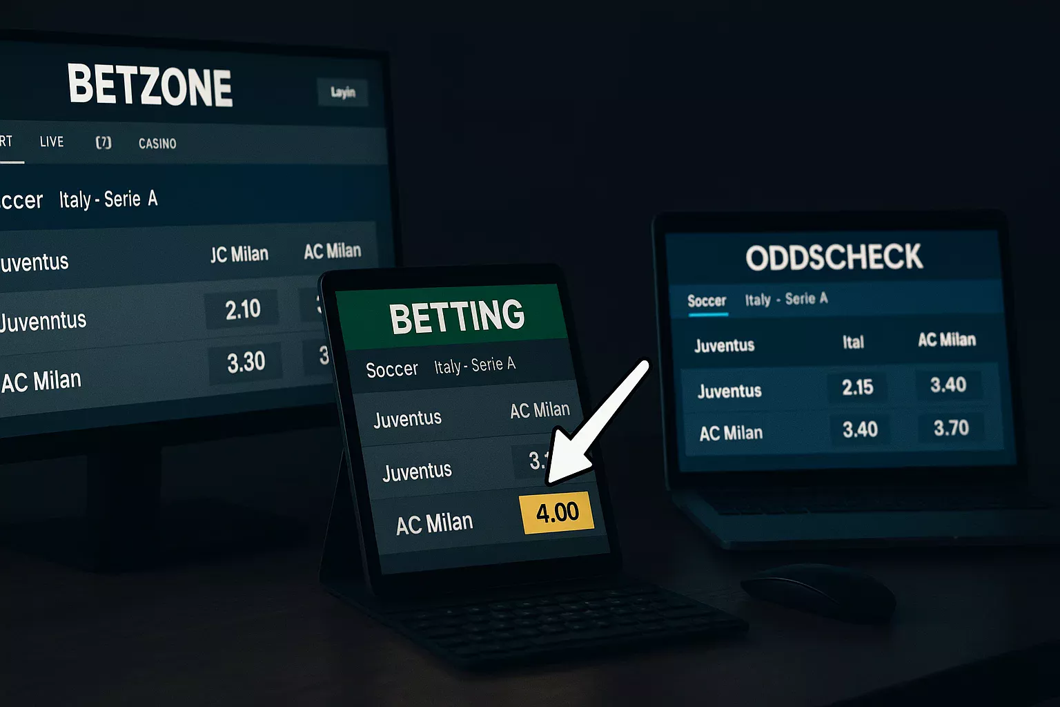 Meerdere bookmakers gebruiken om odds te vergelijken