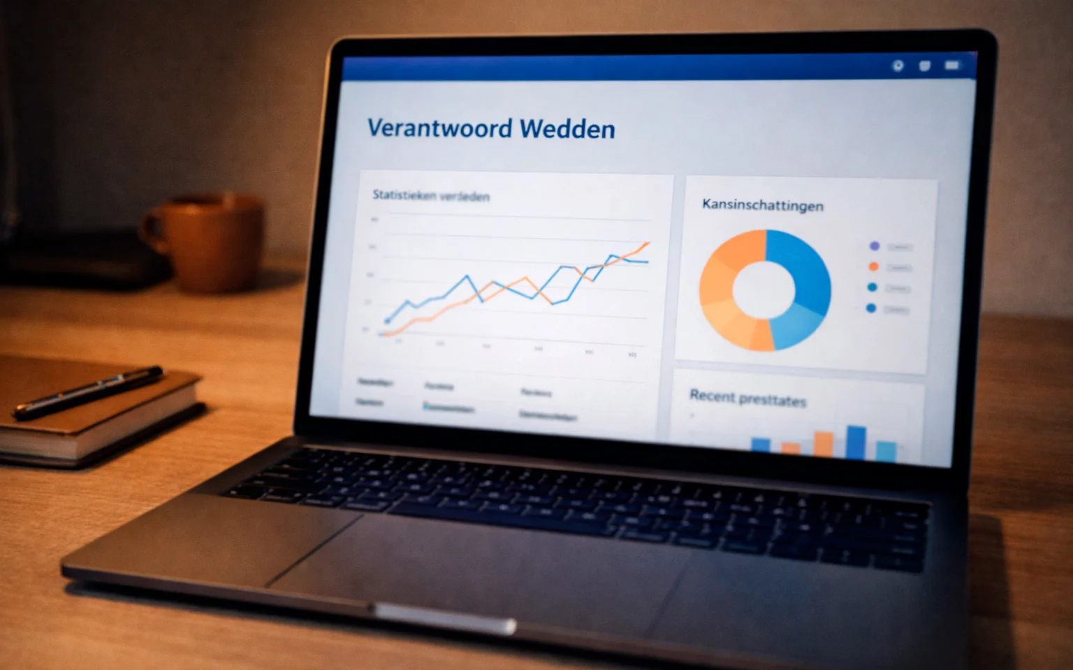 Data-analyse overgaand naar wedstrijdvoorspellingen op een scherm